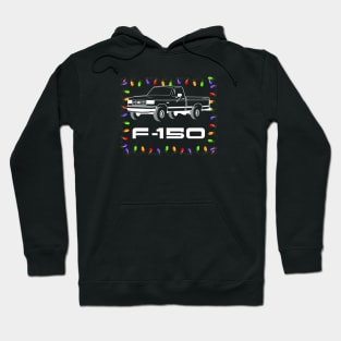 1987-1991 F150 Christmas, white print Hoodie